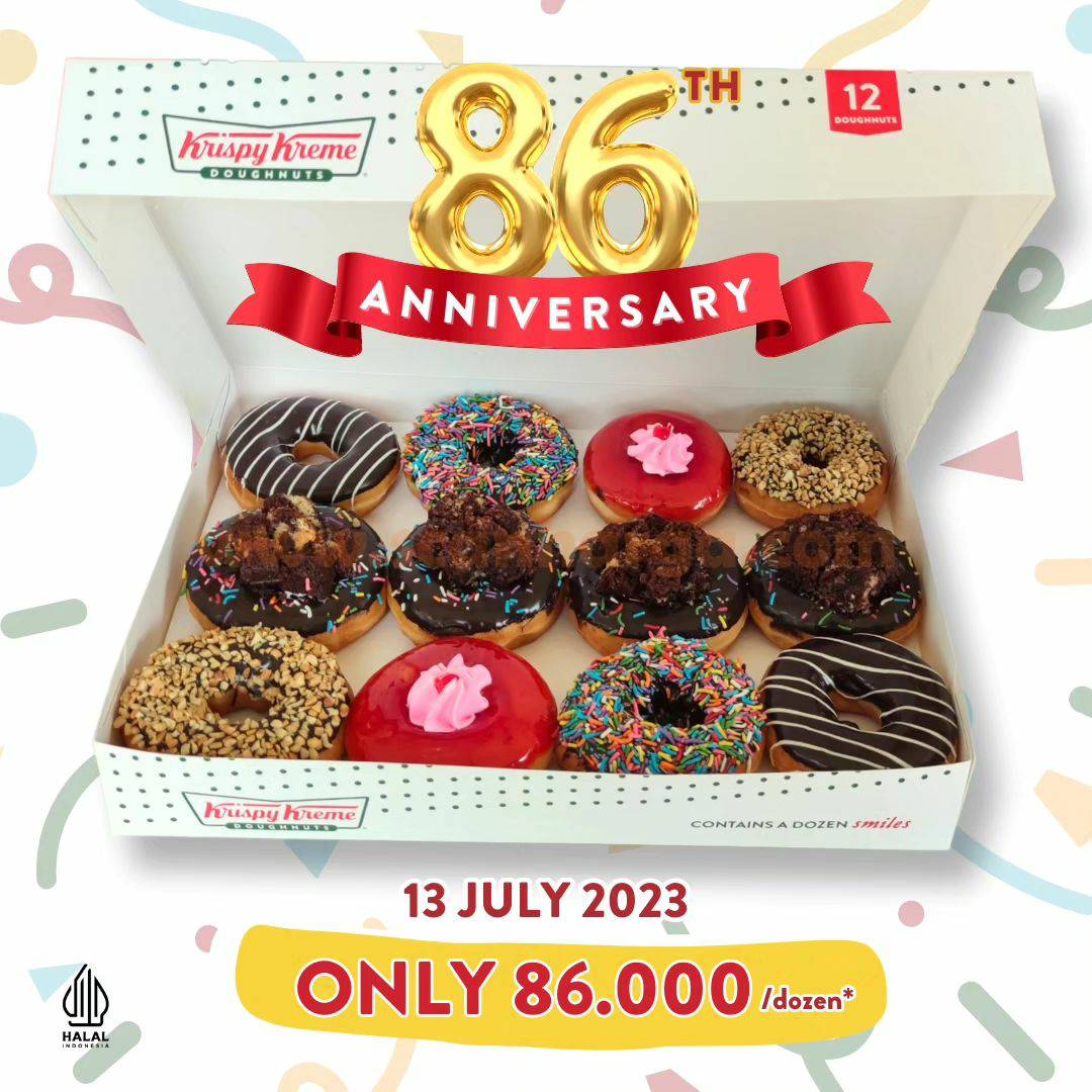 KRISPY KREME ANNIVERSARY PROMO ULANG TAHUN scanharga